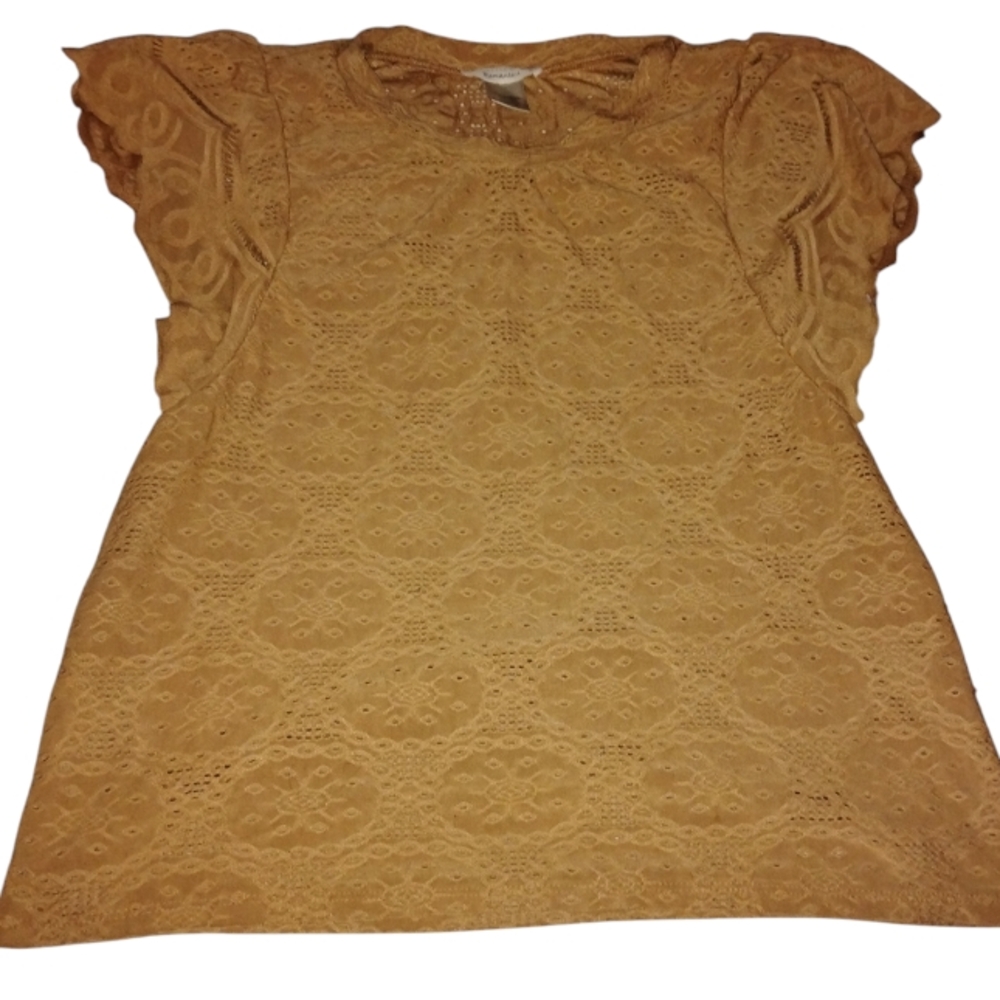 Women's Lace Top in Tan